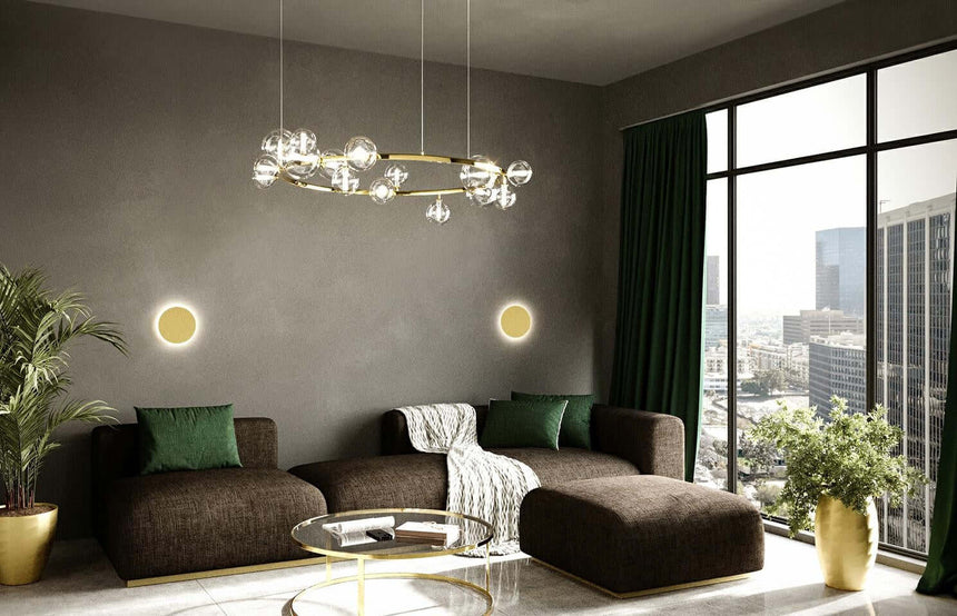 Lámpara de pared Shadow Sun 25 dorada