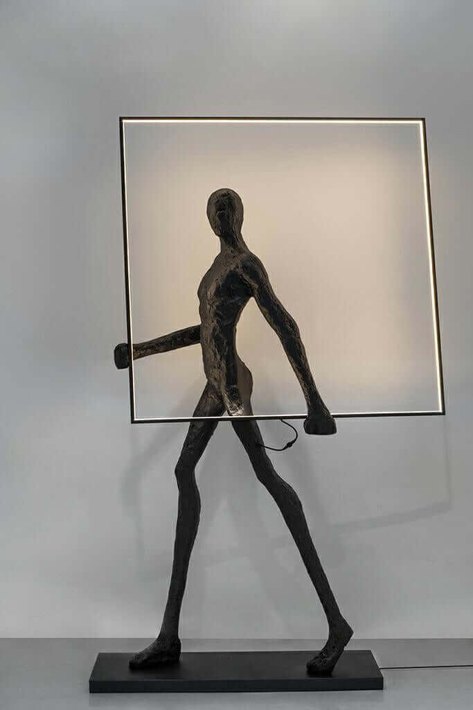 Lámpara de pie Human Square – fibra de vidrio