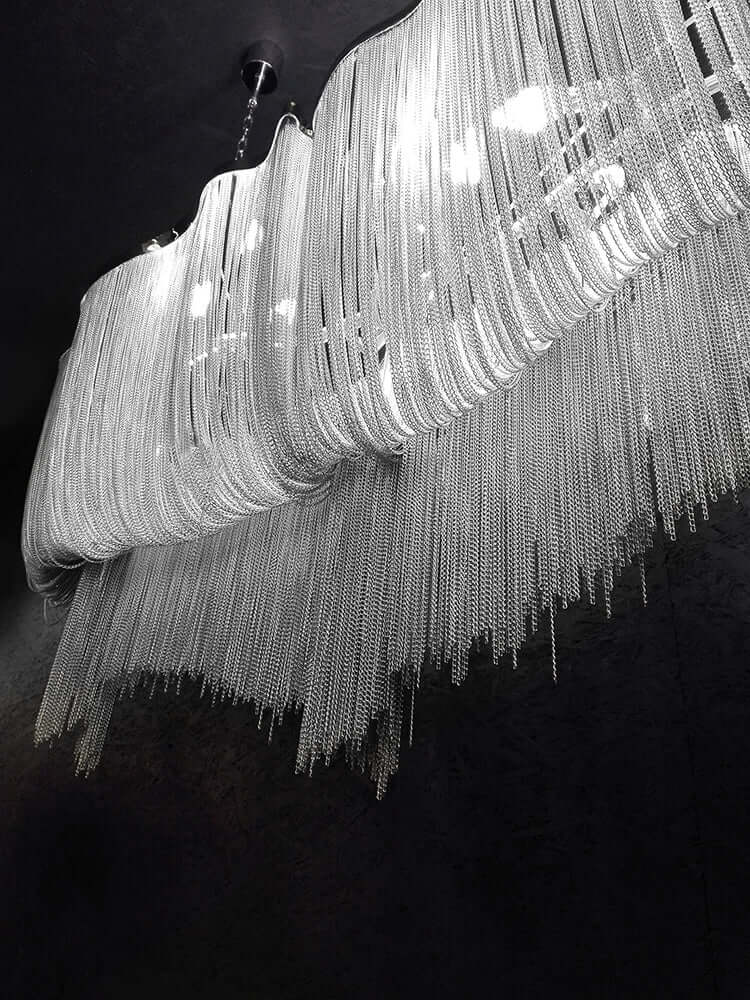 Lámpara colgante Atlanta Long – aluminio, acero