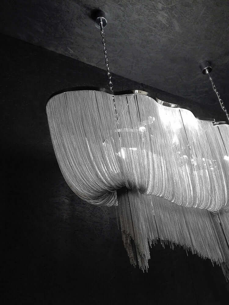 Lámpara colgante Atlanta Long – aluminio, acero