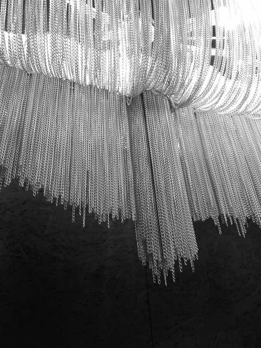 Lámpara colgante Atlanta Long – aluminio, acero