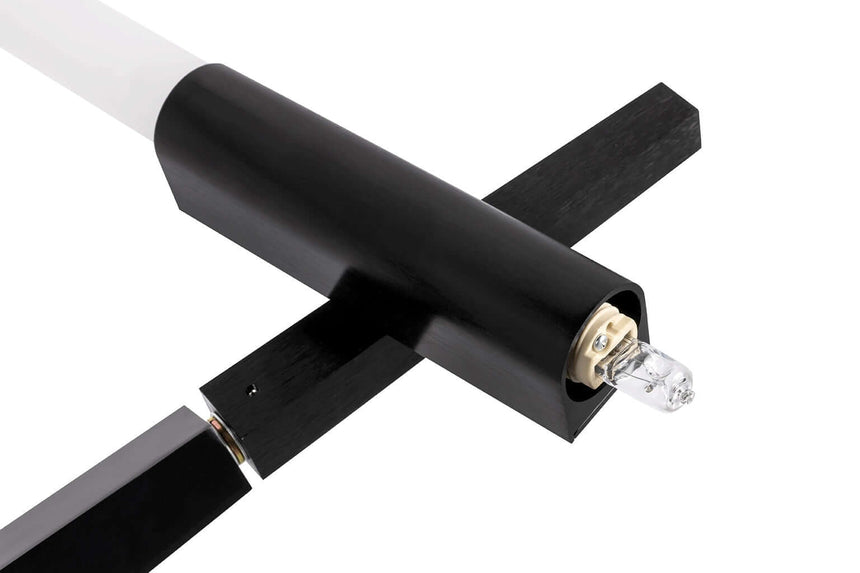 Lámpara colgante Candelabru 6 negra – aluminio, cristal