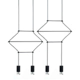 Flusso Line 4 fekete függesztett lámpa