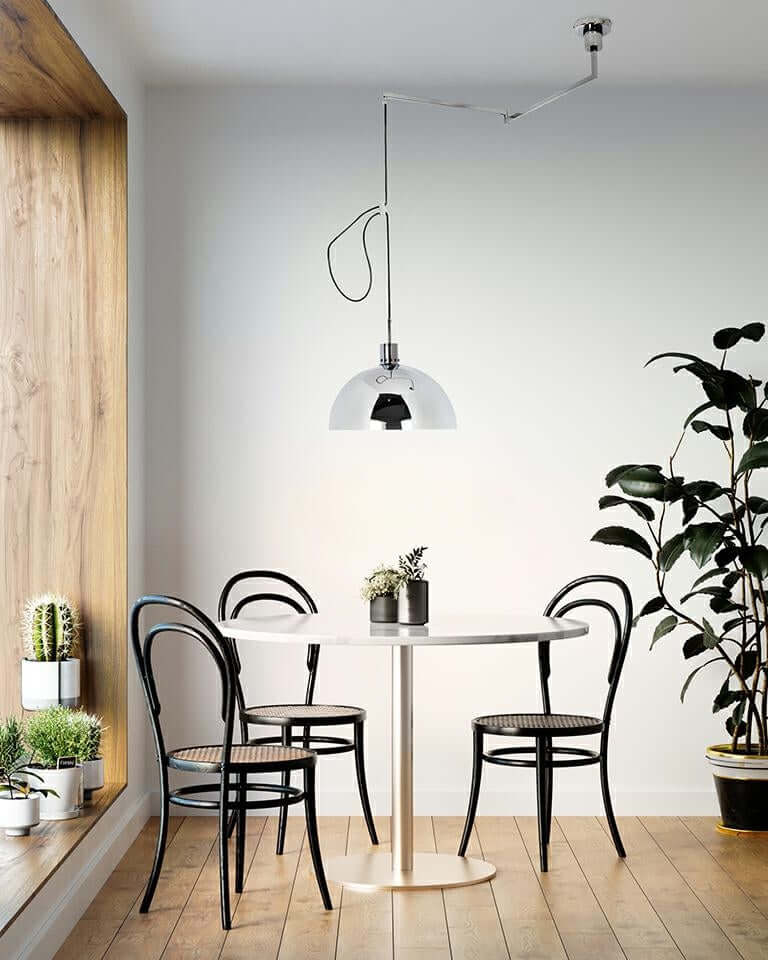 Lámpara colgante Rota 360 cromo plata