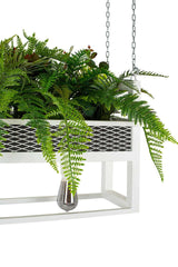 Lámpara colgante floral Semira 180 – industrial, blanca