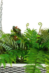 Lámpara colgante floral Semira 180 – industrial, blanca