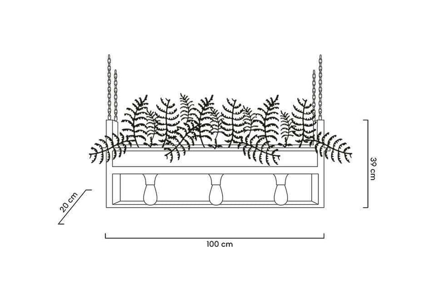 Lámpara colgante industrial Semira 100 / estilo floral