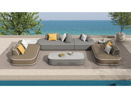 Conjunto de sofás de jardín de 7 plazas Higold Olwen