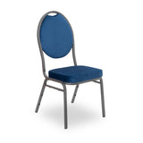 Silla de banquete Herman - azul, terciopelo 