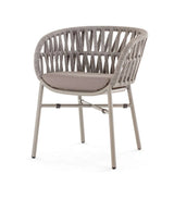 Silla de patio exterior Grattoni Tahiti gris topo/gris plata