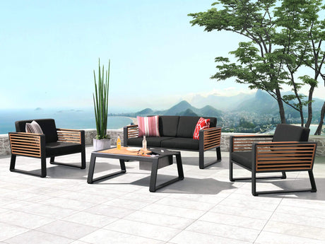 Conjunto de sofás de jardín de 4 plazas Higold New York