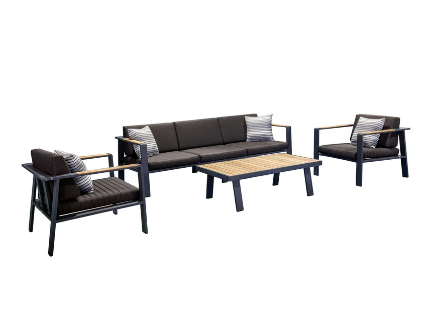 Higold Nofi - Sofá de jardín de 5 plazas, negro