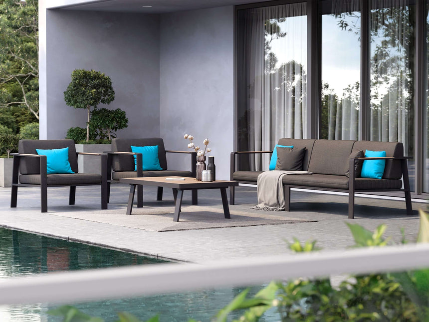 Higold Nofi - Sofá de jardín de 5 plazas, negro