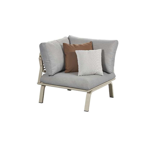 Conjunto de sofá esquinero de jardín de 5 plazas Higold Punto, beige