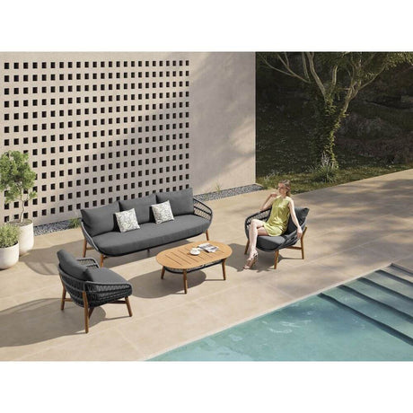 Conjunto de sofás de jardín de 5 plazas Higold Vasca, antracita