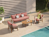 Higold Vasca 5 személyes kerti ülőgarnitúra szett, coral színben