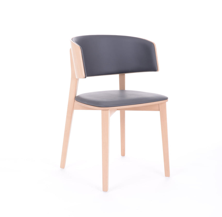 Silla de comedor Sharon 3AL - con tapizado/tinte opcional