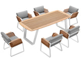 Juego de comedor de jardín de 6 plazas Higold Wing