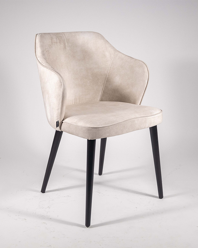 Silla de comedor OL Andor resistente en color perla