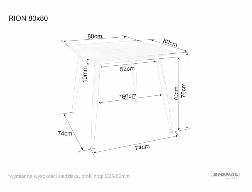 Mesa de comedor Rion 80 I.