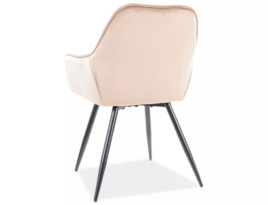 Silla de terciopelo cereza I.