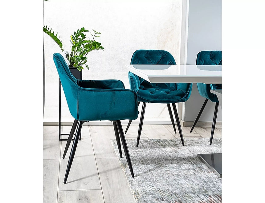 Silla de terciopelo cerezo VIII.