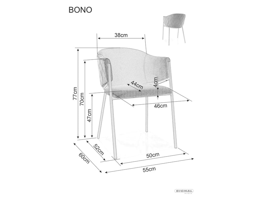 Silla de comedor Bono Velvet IV.
