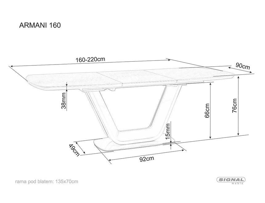Mesa de cerámica Armani I. mesa de comedor