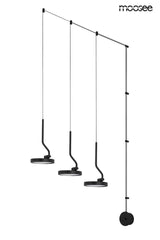 Flat 3 fali lámpa fekete