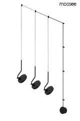 Flat 3 fali lámpa fekete