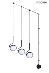 Flat 3 fali lámpa fekete