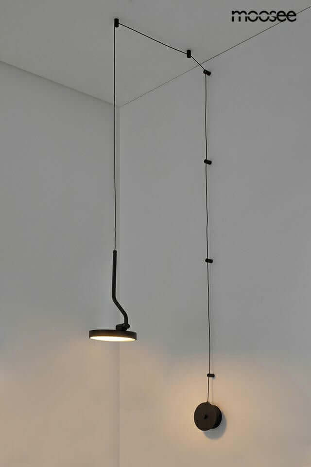 Flat fali lámpa fekete