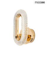 Lámpara de pared joya dorada