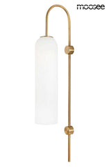 Lámpara de pared Slack dorada/blanca