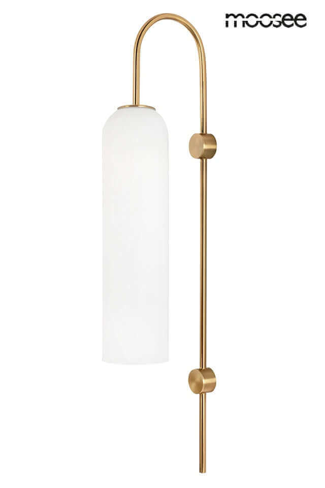 Lámpara de pared Slack dorada/blanca