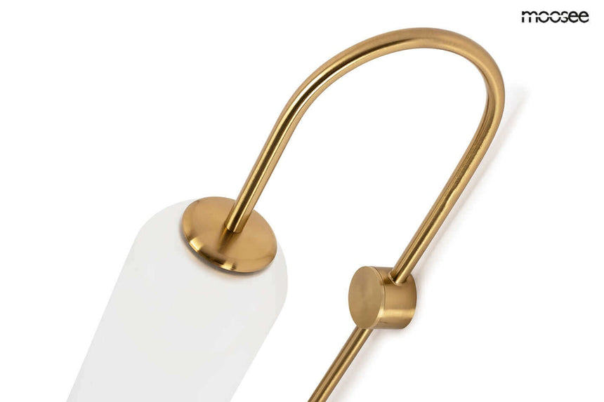 Lámpara de pared Slack dorada/blanca