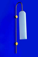 Lámpara de pared Slack dorada/blanca