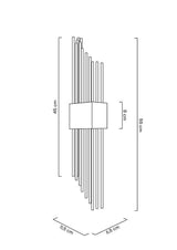 Lámpara de pared inclinada dorada