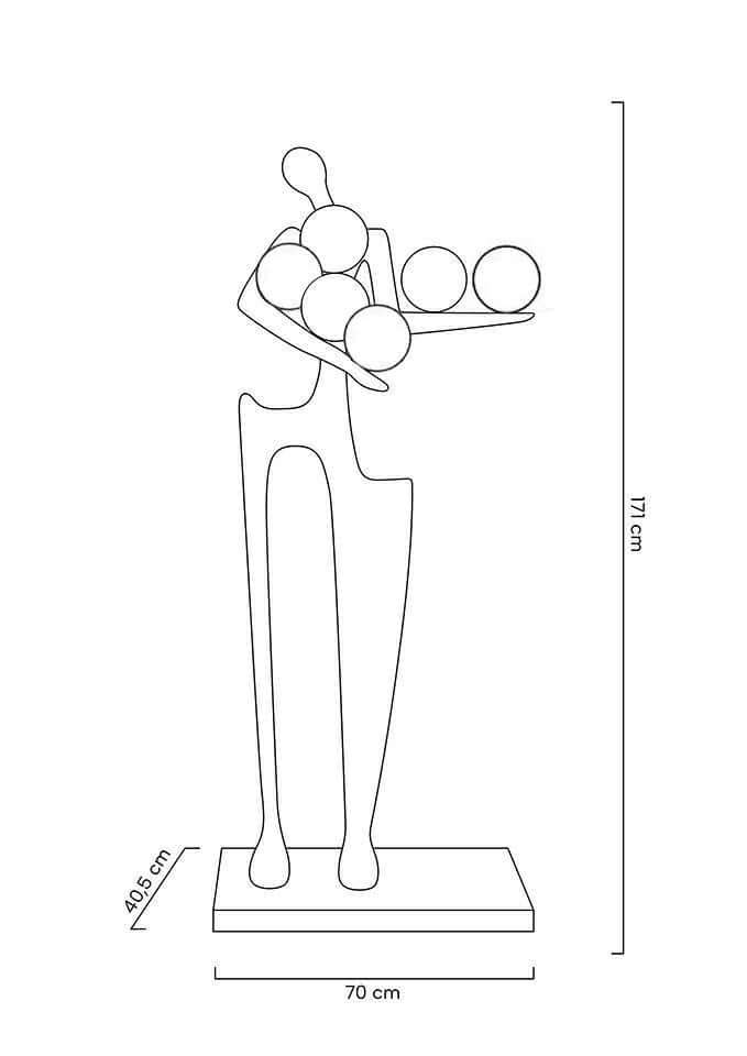 Lámpara de pie Human Dreamer negra