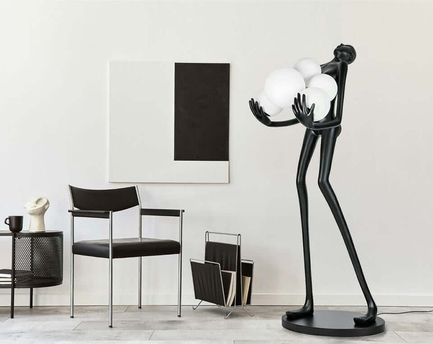 Lámpara de pie Human Premium – fibra de vidrio, vidrio