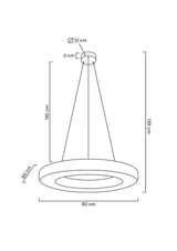 Lámpara colgante Allisia 80 dorada