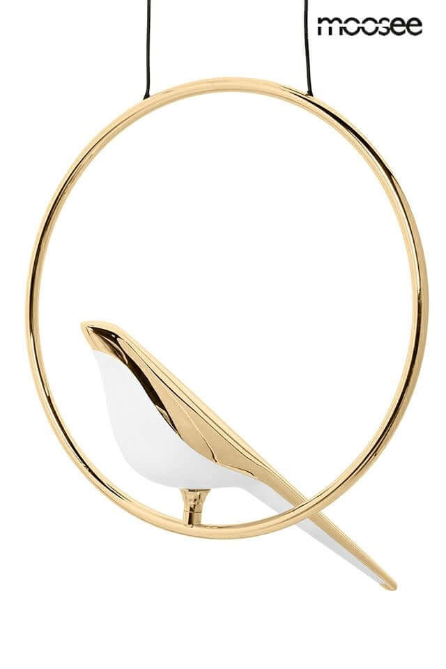 Lámpara colgante Bird Disc dorada