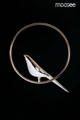 Lámpara colgante de pájaro dorada