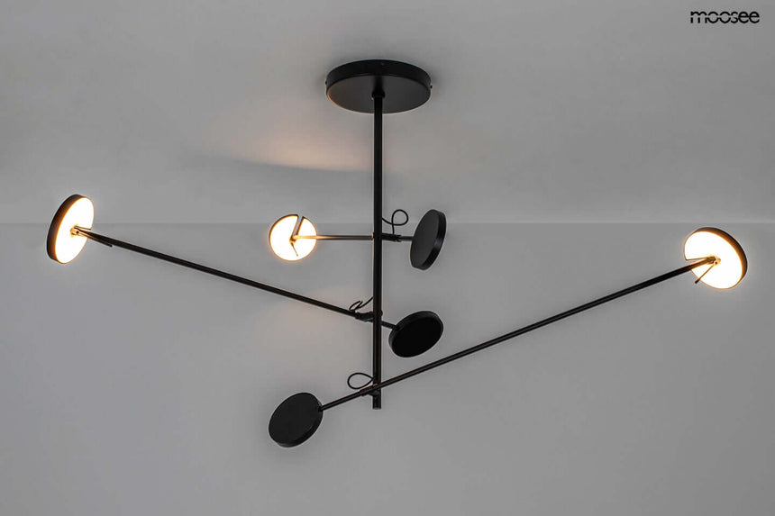 Lámpara colgante Bobbie 3 negra