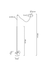 Lámpara colgante Bobbie negra