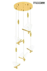 Lámpara colgante Butterfly Disc 5 dorada