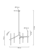 Lámpara colgante Candelabr 10 negra