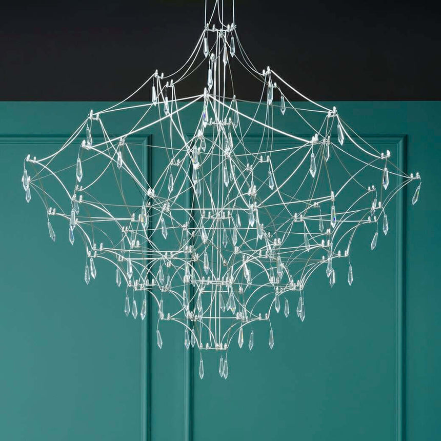 Lámpara colgante Constellation 77 Gold – LED, acero cepillado