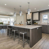 Lámpara colgante Disco plateada