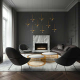 Lámpara colgante Gavi O en oro